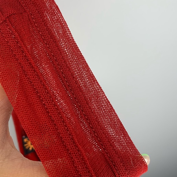 🎸 Jean-Paul Gaulthier Red Mesh Camisole 🎸 - Picture 3 of 4